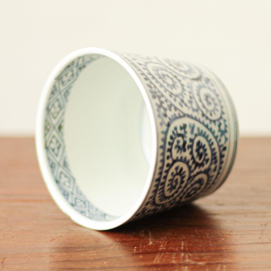 伊万里　古伊万里　江戸　後期　幕末　蕎麦猪口　総柄　蛸唐草　蛇の目　高台