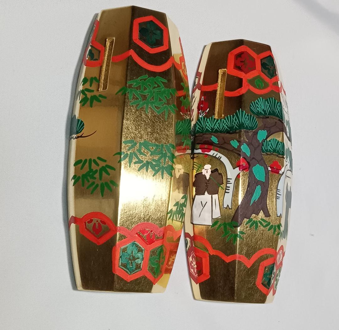 茶道具　加賀蒔絵師　中村湖彩作　本金箔張　ぶりぶり香合　未使用超美品！！