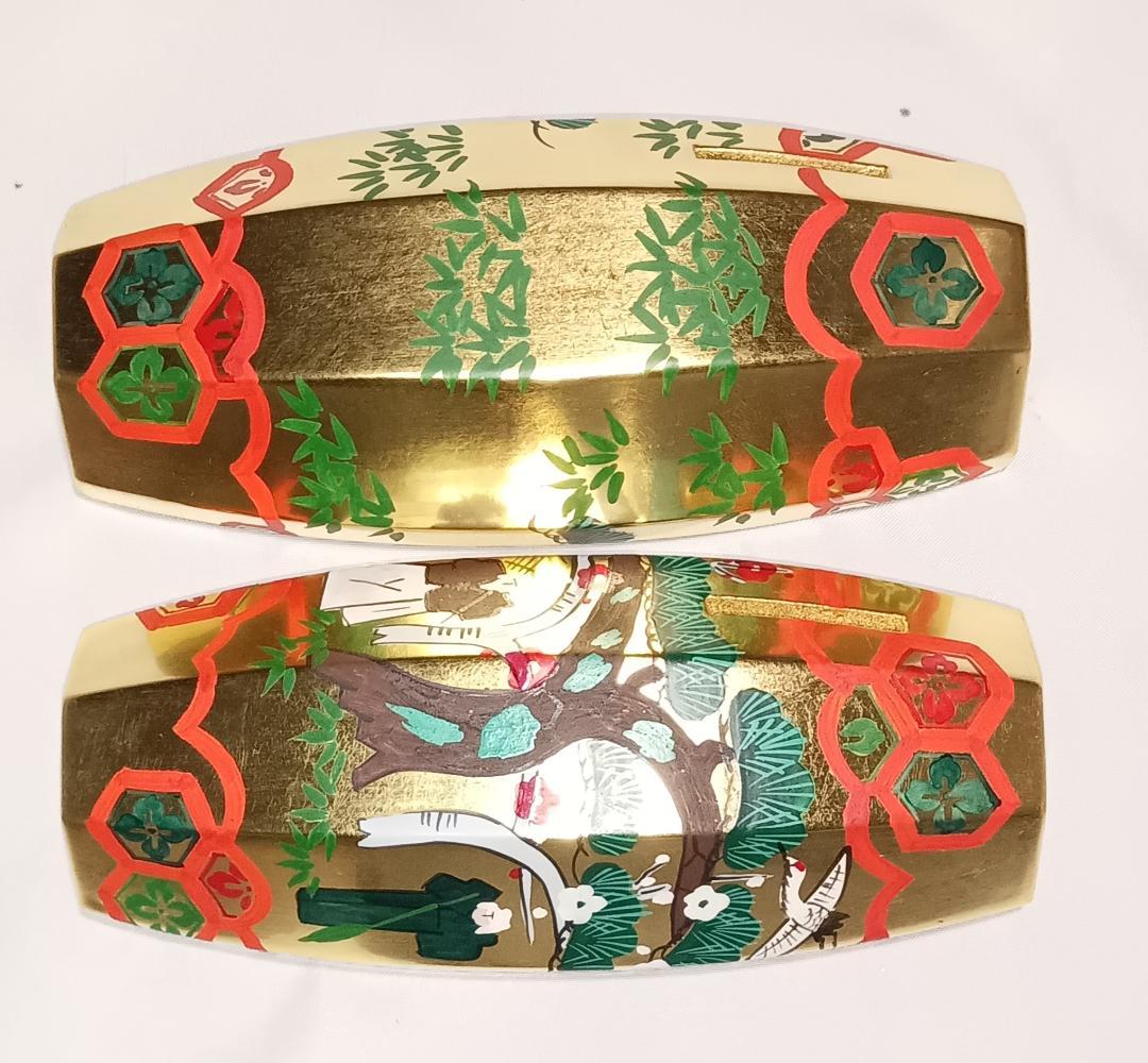 茶道具　加賀蒔絵師　中村湖彩作　本金箔張　ぶりぶり香合　未使用超美品！！