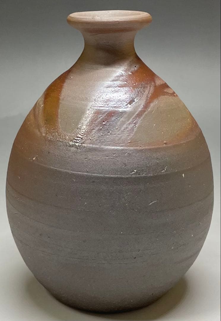 人間国宝　藤原雄　備前徳利　共箱　共布　栞　yy84