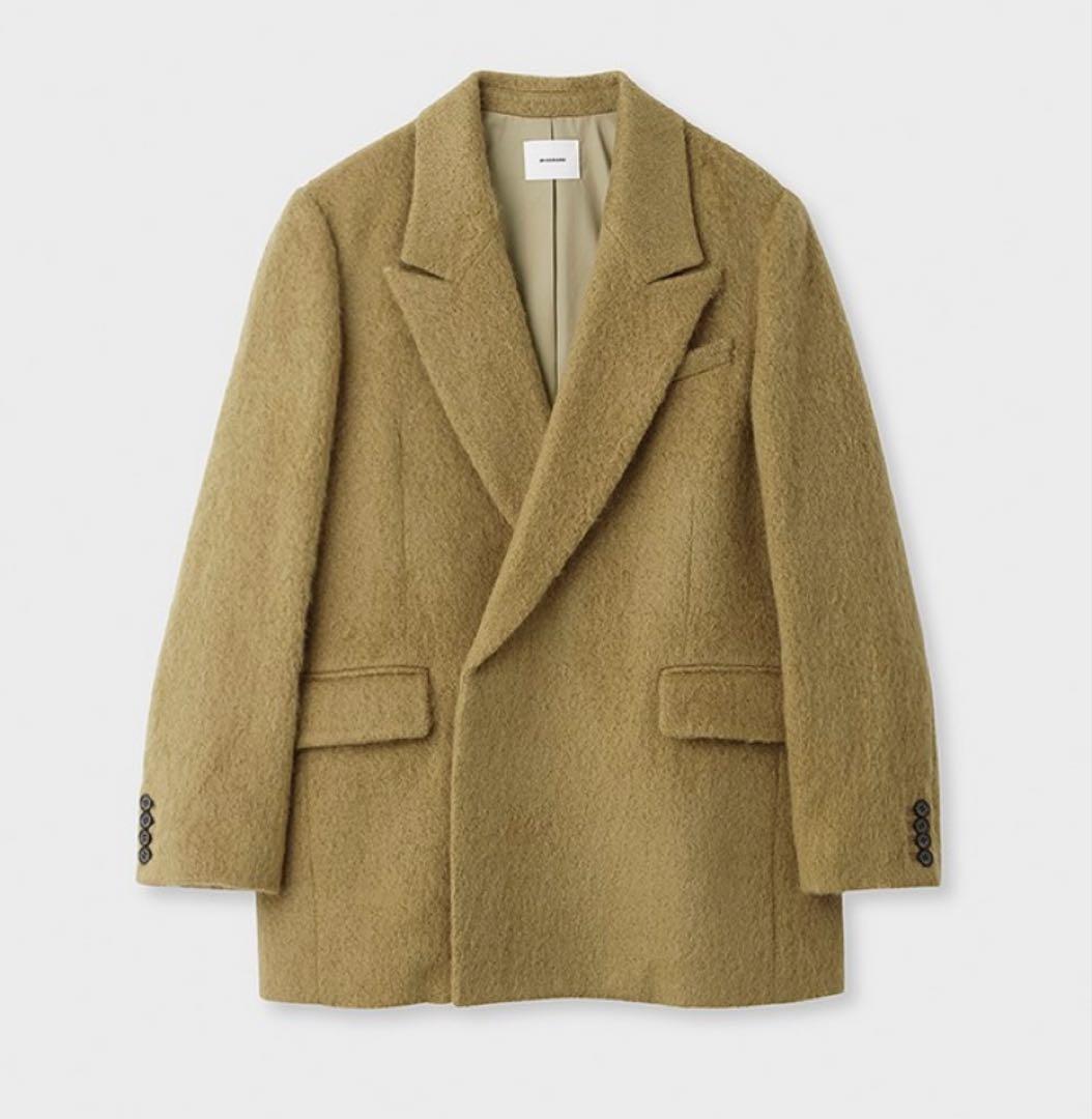 ミースロエ　シャギーダブルブレストジャケット　キャメル　サイズ0