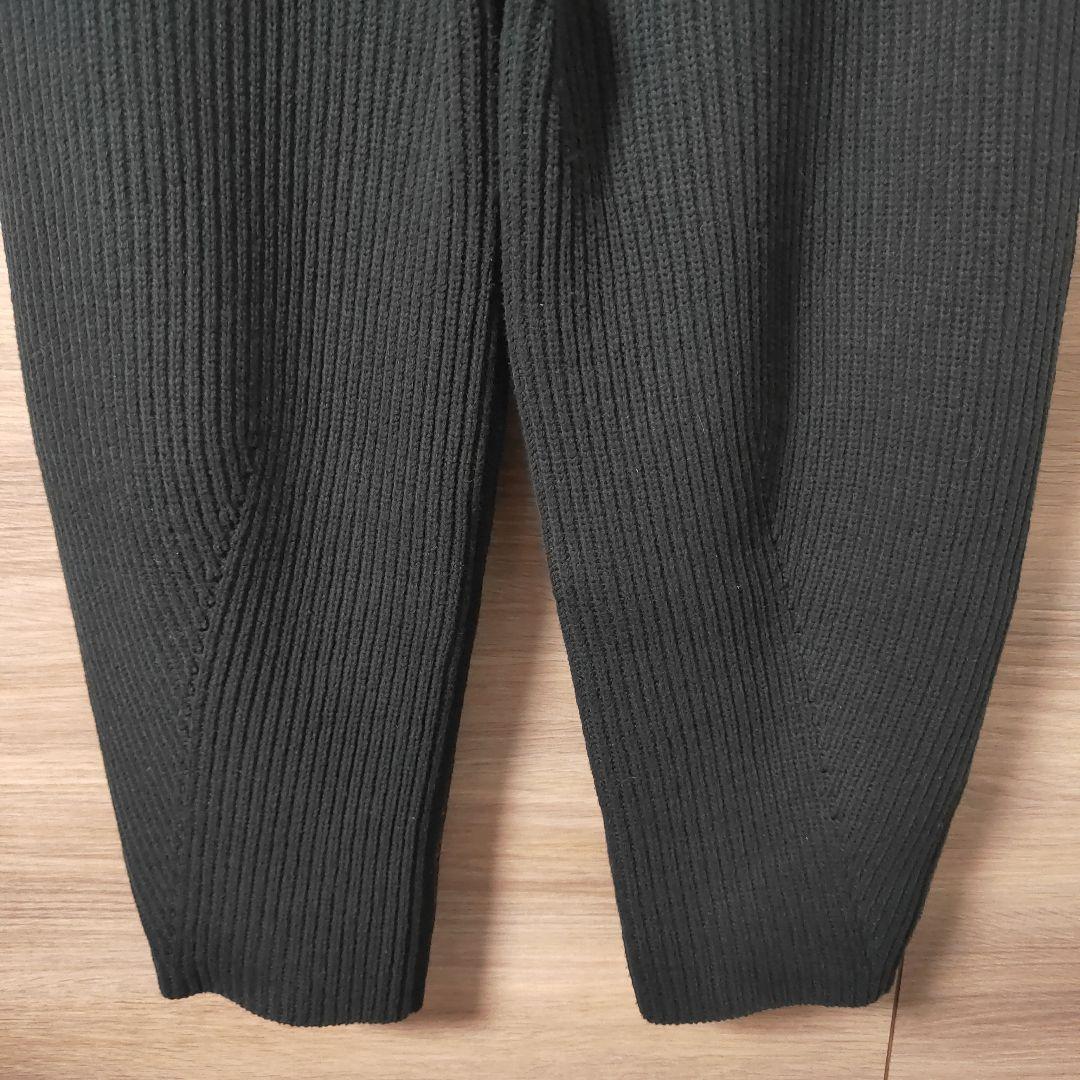 極美品glamb、グラム 極厚ニット生地 サルエルパンツ Lサイズ 黒 ブラック