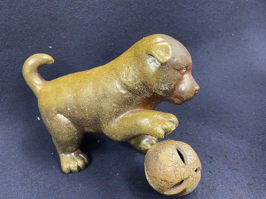 出井尚文　備前焼　戌置物　香炉　共箱