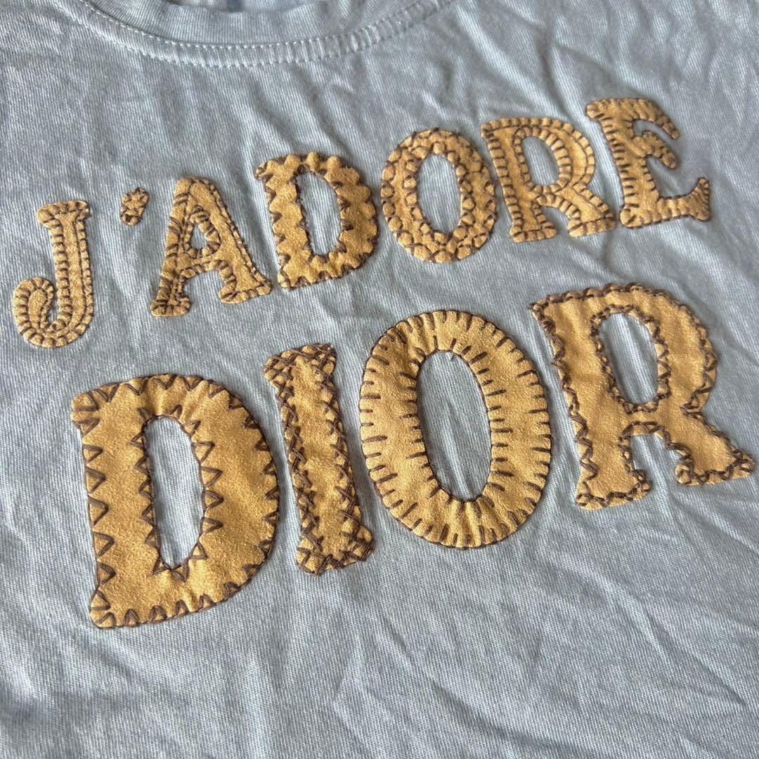 Christian Dior タンクトップ ガリアーノ期 ライトブルー 刺繍