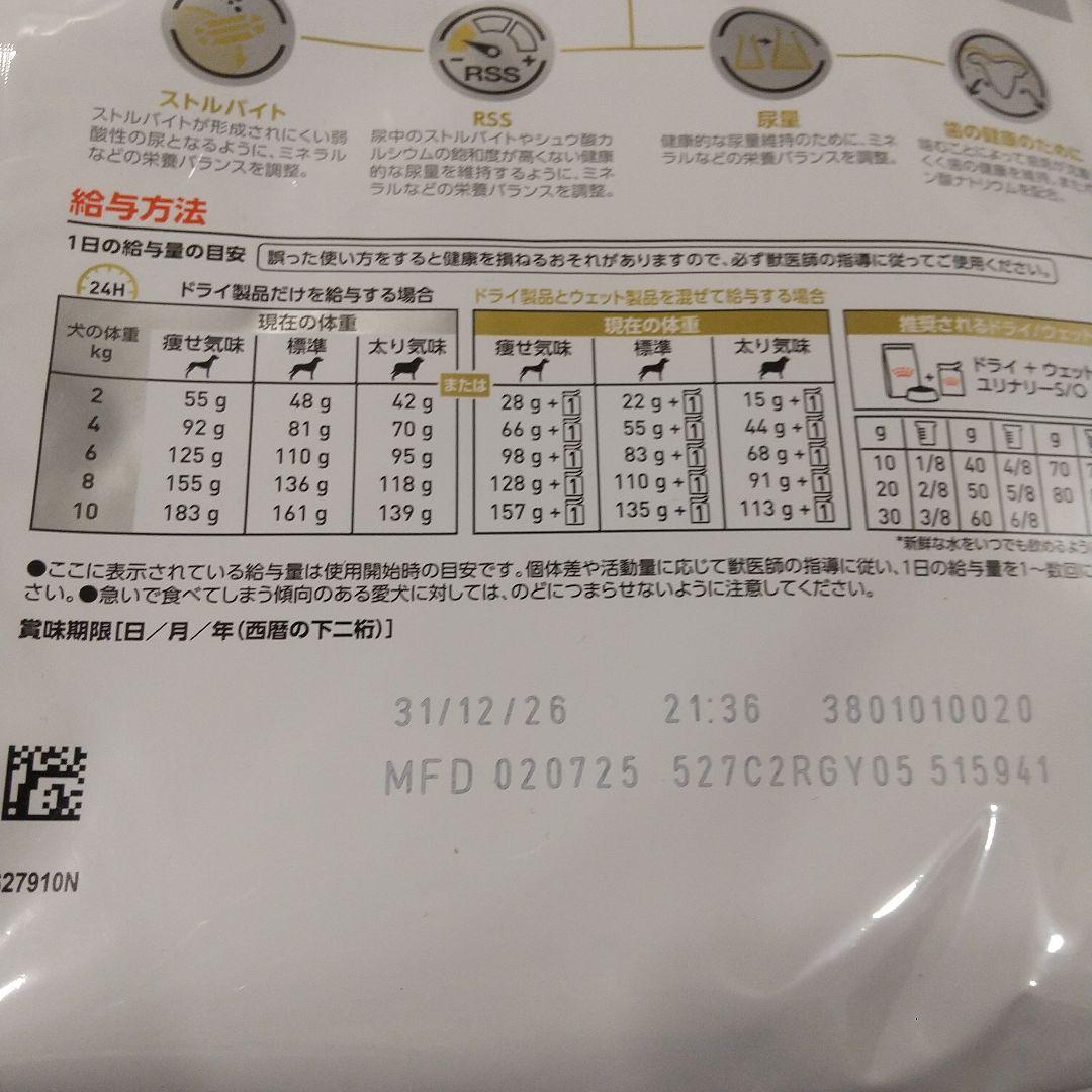  CANIN ユリナリー S/O 小型犬用S 1kg ２袋