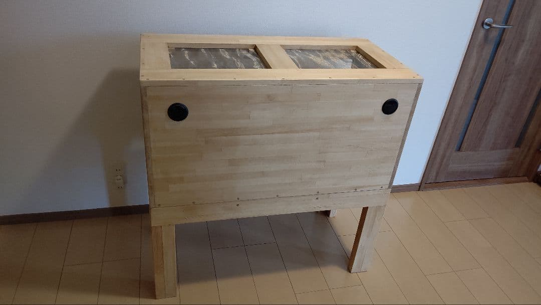 赤松集成材18ミリ幅90縦45奥行45木材オイル仕上げ！