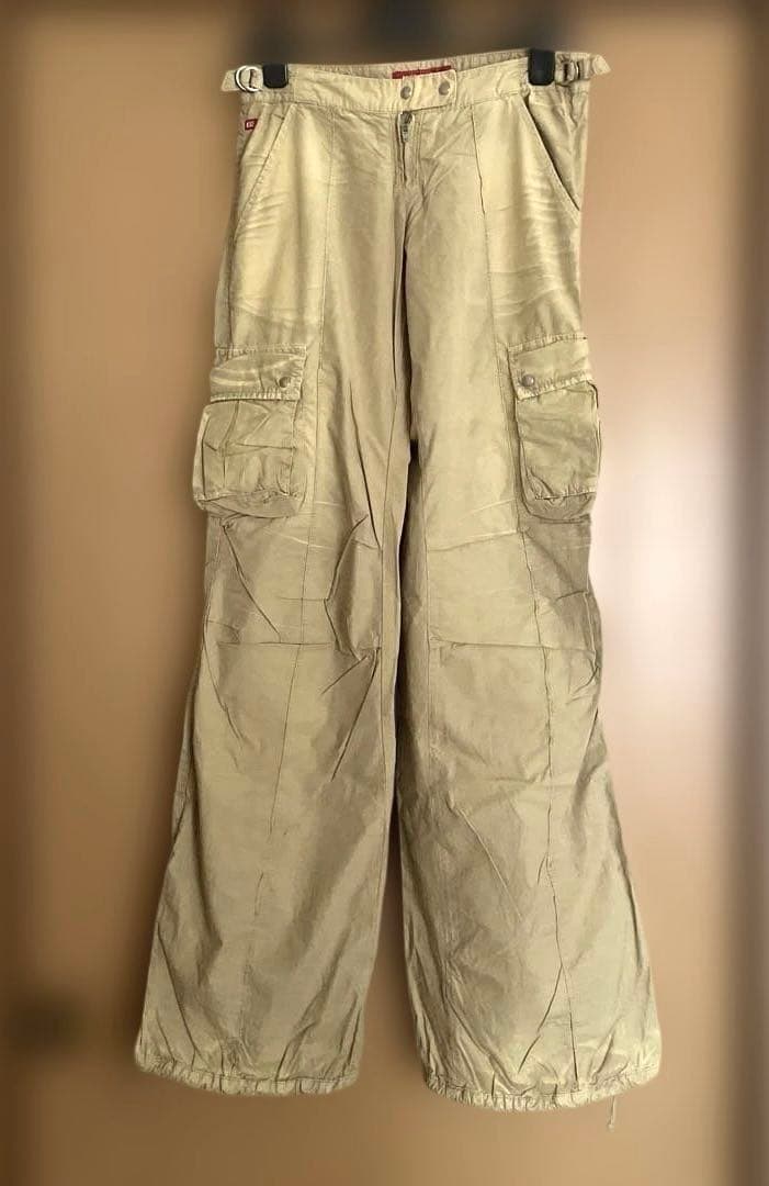 Y2K miss sixty ベージュ カーゴパンツ ドロスト ミスシックスティ