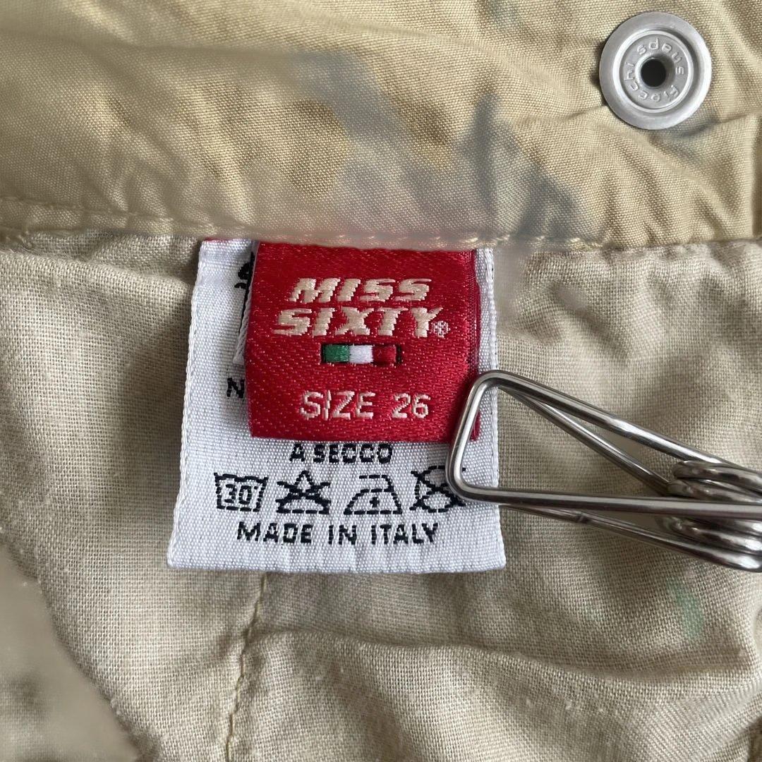 Y2K miss sixty ベージュ カーゴパンツ ドロスト ミスシックスティ