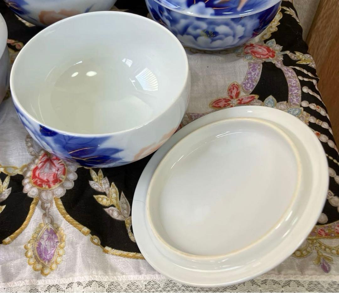 焼き変わり　深川製　湯呑み茶碗セット　高級　5点　桐箱入り