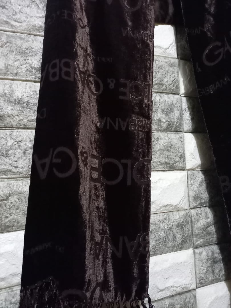 DOLCE&GABBANA　ブランドロゴ柄　ストール