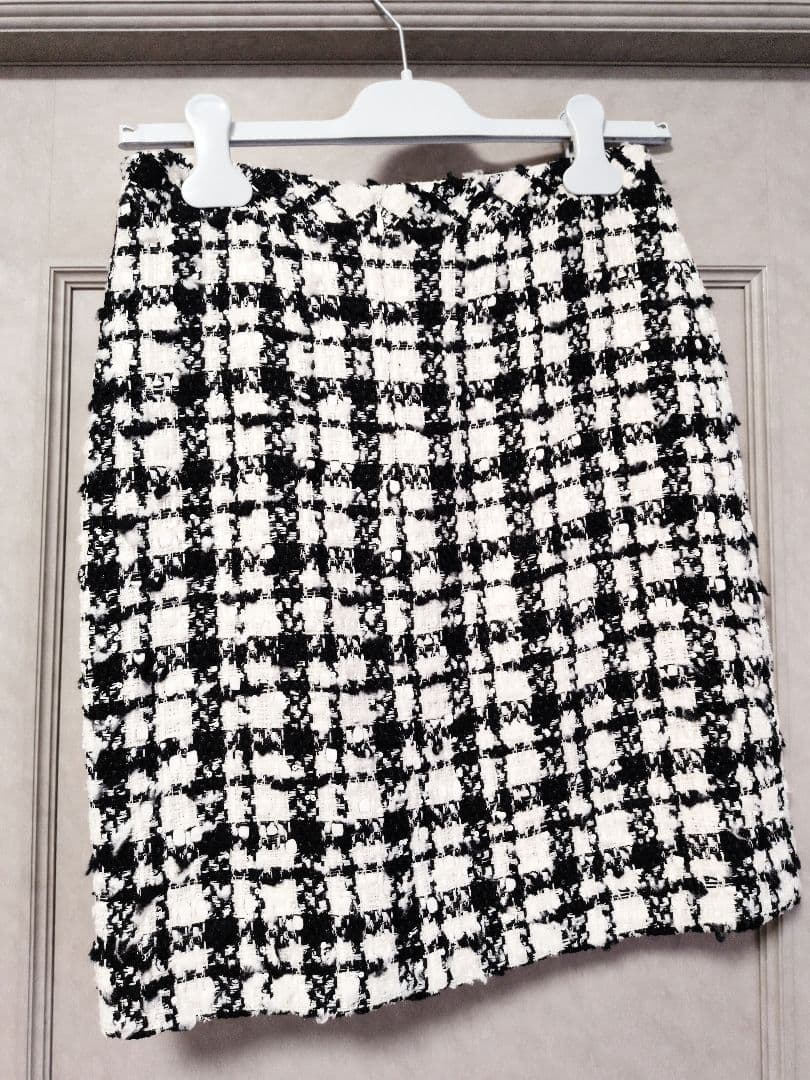 【CHANEL】ツイード　スパンコール　スカート☆