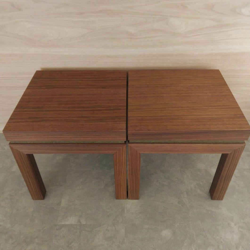 木製スピーカースタンド一対　ウォールナット