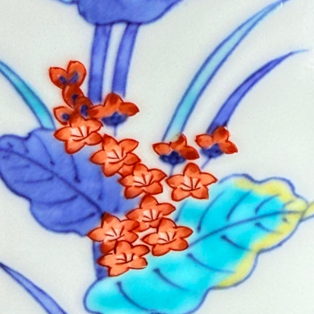 名工　十二代今泉今右衛門　「色鍋島花文様花器」　二重共箱　六角形　名品