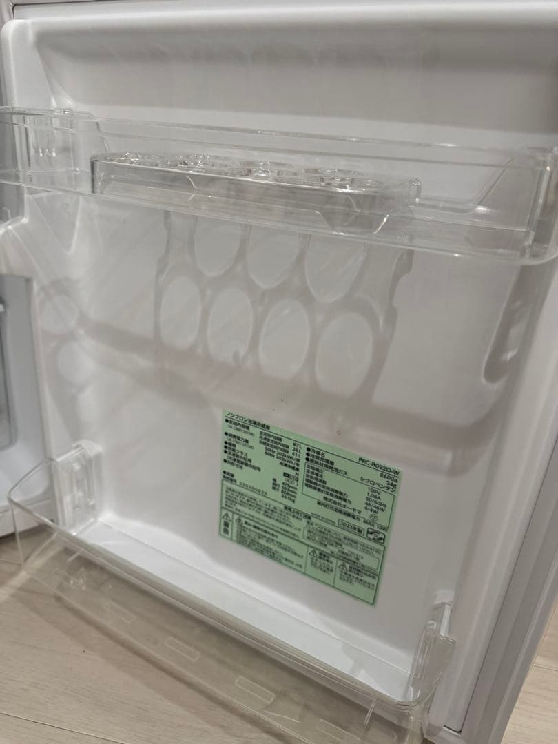 アイリスオーヤマPRC-B092D-W 稼働品ホワイト 2ドア冷蔵庫 程度良好