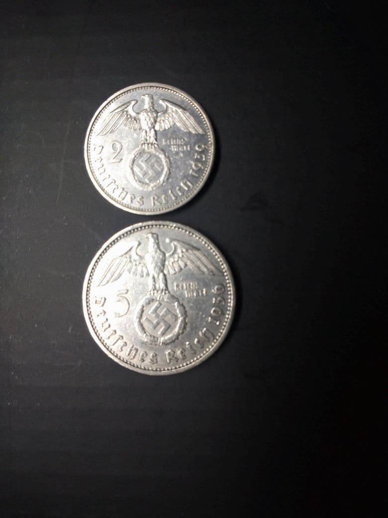 ドイツ 2ライヒスマルク＋ 5ライヒスマルク 銀貨