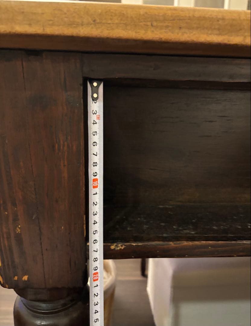 【トキ・ツヤ】 アンティーク　パイン材　テーブル