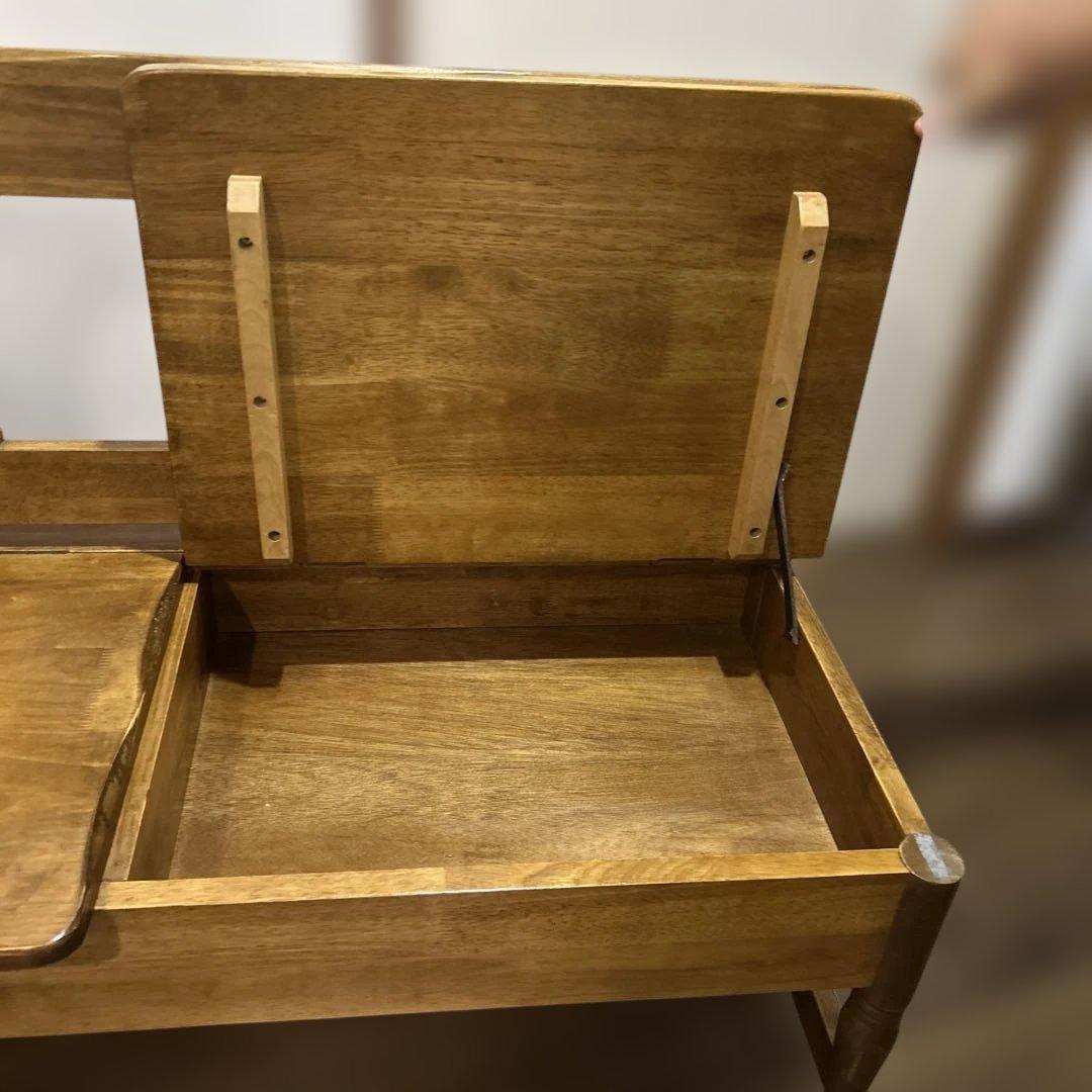 木製ベンチ　収納付き