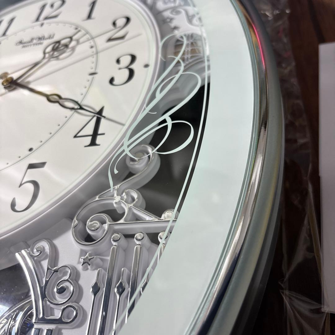 リズム掛け時計 電波時計アナログ スモールワールドプラウド 4MN523RH05