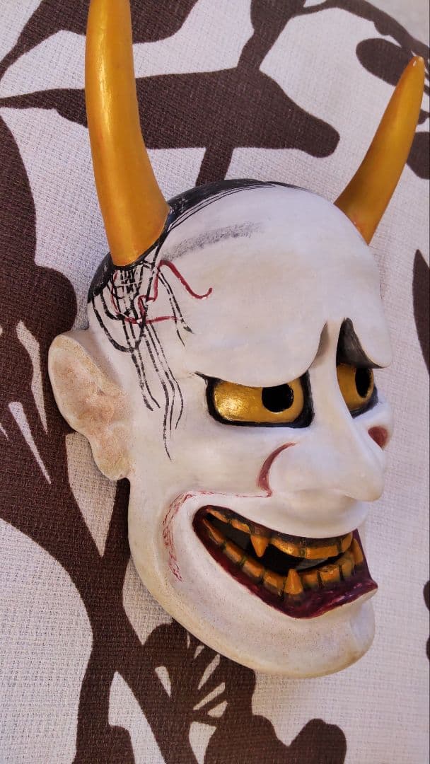 木彫り能面 般若