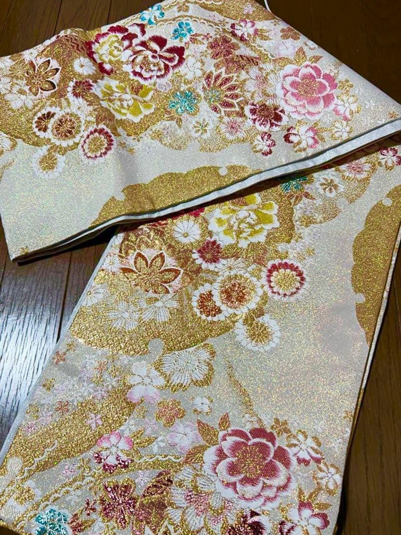 【6月末消去】タグ付き 振袖 フルセット 紫 金