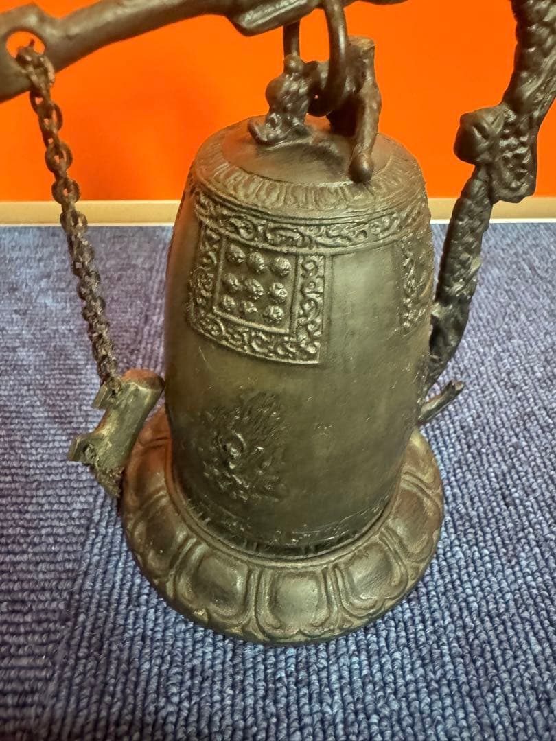 1820  伝統工芸　銅器　龍文　吊り鐘