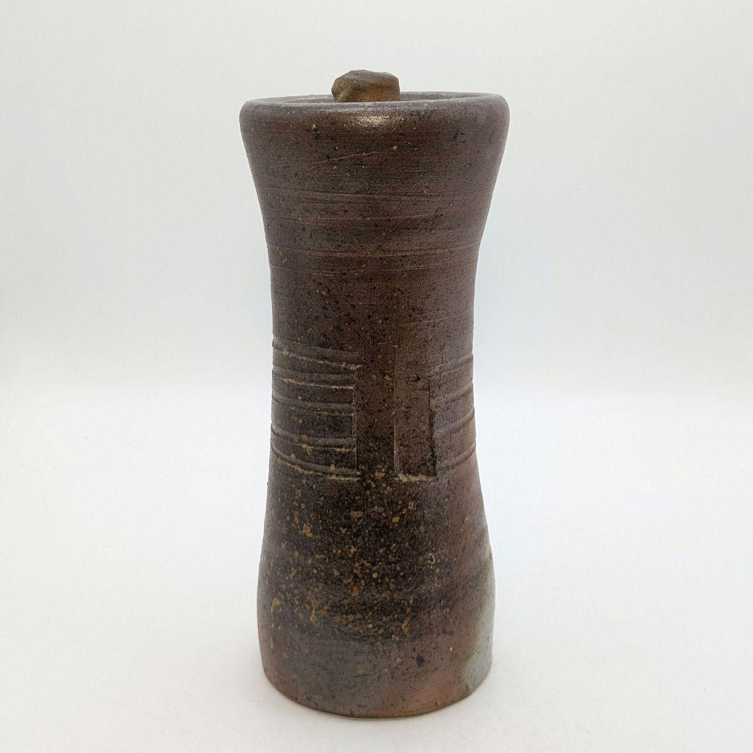 伝統工芸士 高原敏 備前焼 細水指B 共箱共布栞 水差し 抹茶道具 茶器 食器