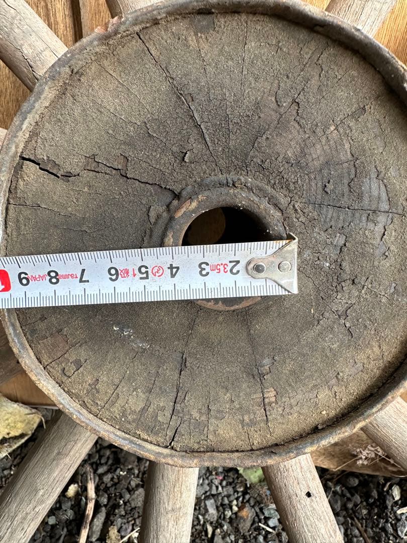 大八車　車輪　古民具　アンティーク　レトロ　ガーデニング