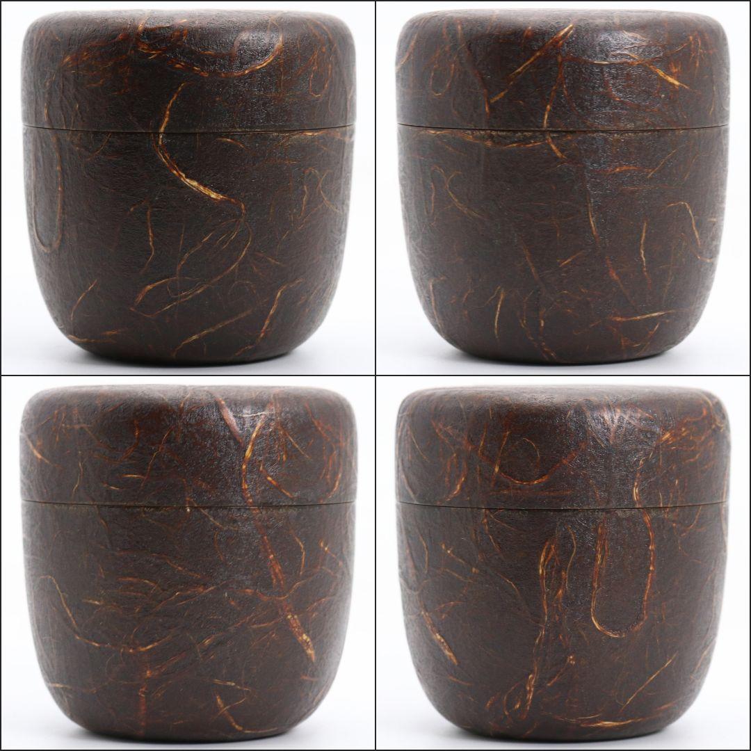 浜崎貞鳳作 水仙蒔絵 棗 金梨子地 茶道具 共箱　rM785　N4