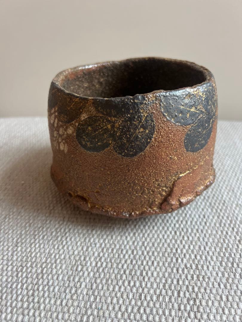 萩文茶碗　番浦史郎　茶道具　50万円で購入当時の領収書あり