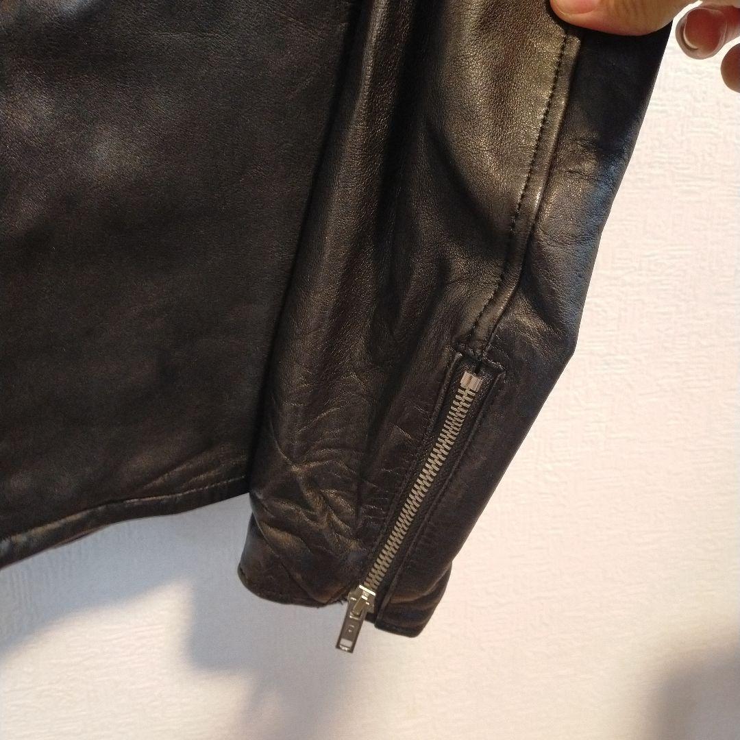 HYSTERIC GLAMOUR ブラック シングルライダース レザージャケット