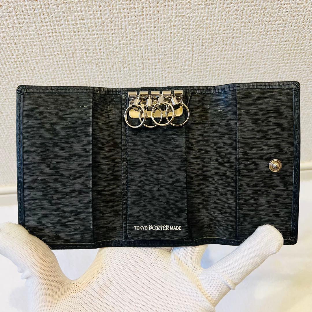 【未使用に近い】PORTER ポーター カレント 4連キーケース ブラック