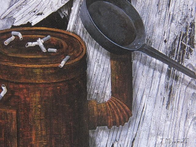 宮本孝之、【脱走する刻】、希少な額装用画集画、新品高級額 額装付