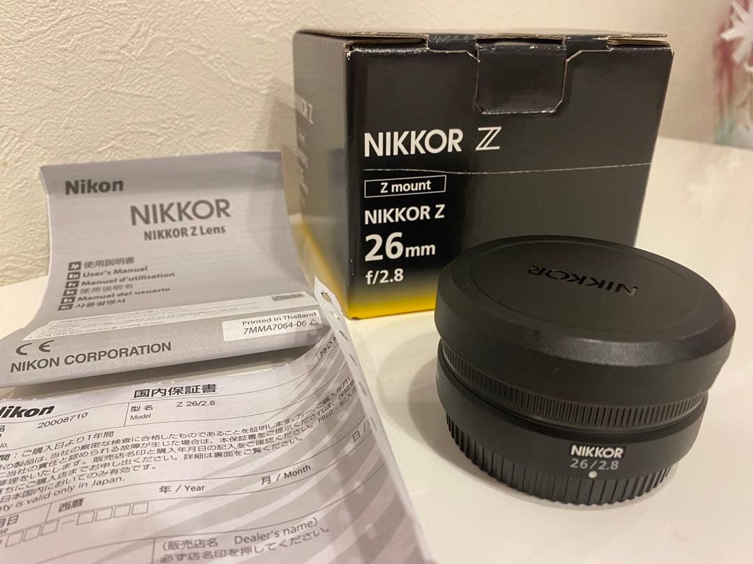 ニコンNIKKOR Z 26mm f/2.8 単焦点レンズ　Nikon