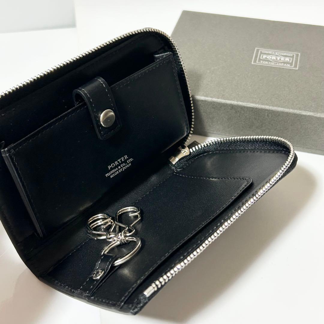 新品 PORTER ポーター キーケース 鍵入れ レザー 箱付き ブラック