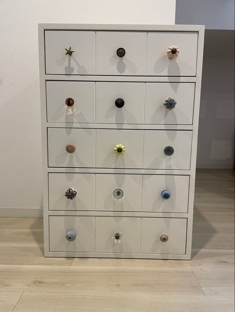 Franc franc フランフラン　バルス　５段　ハイチェスト　ホワイト