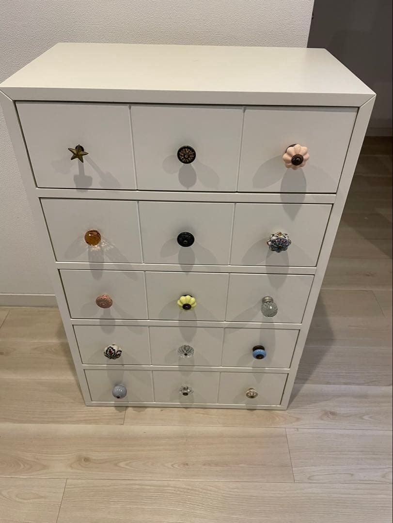 Franc franc フランフラン　バルス　５段　ハイチェスト　ホワイト