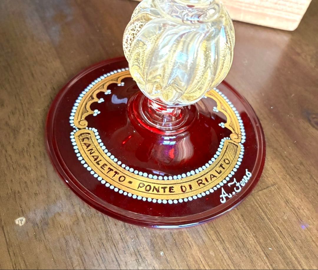 ムラノグラス　ゴブレット　ワイングラス　ベネチアン