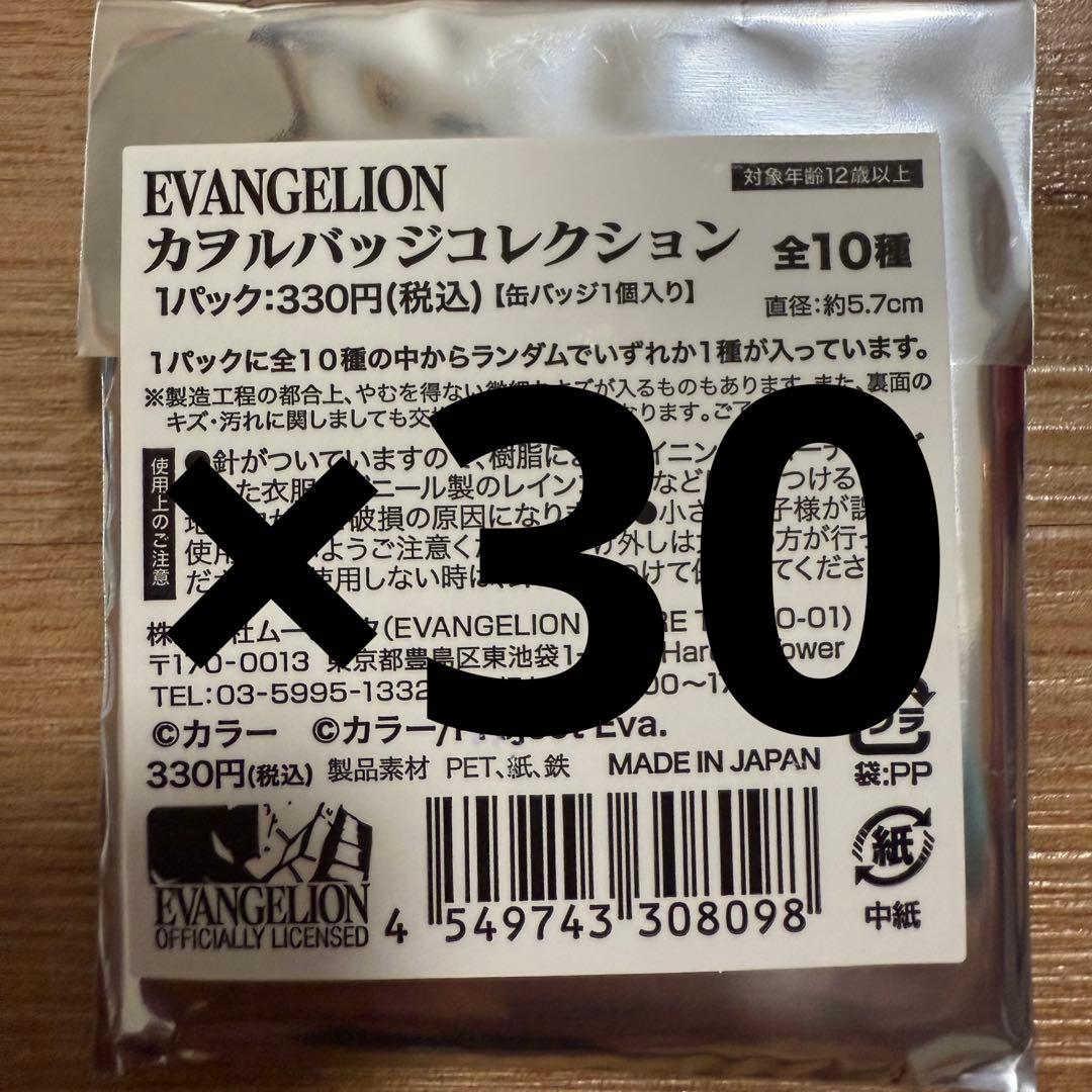 エヴァンゲリオン カヲル　缶バッジコレクション 30個セット 新品未開封