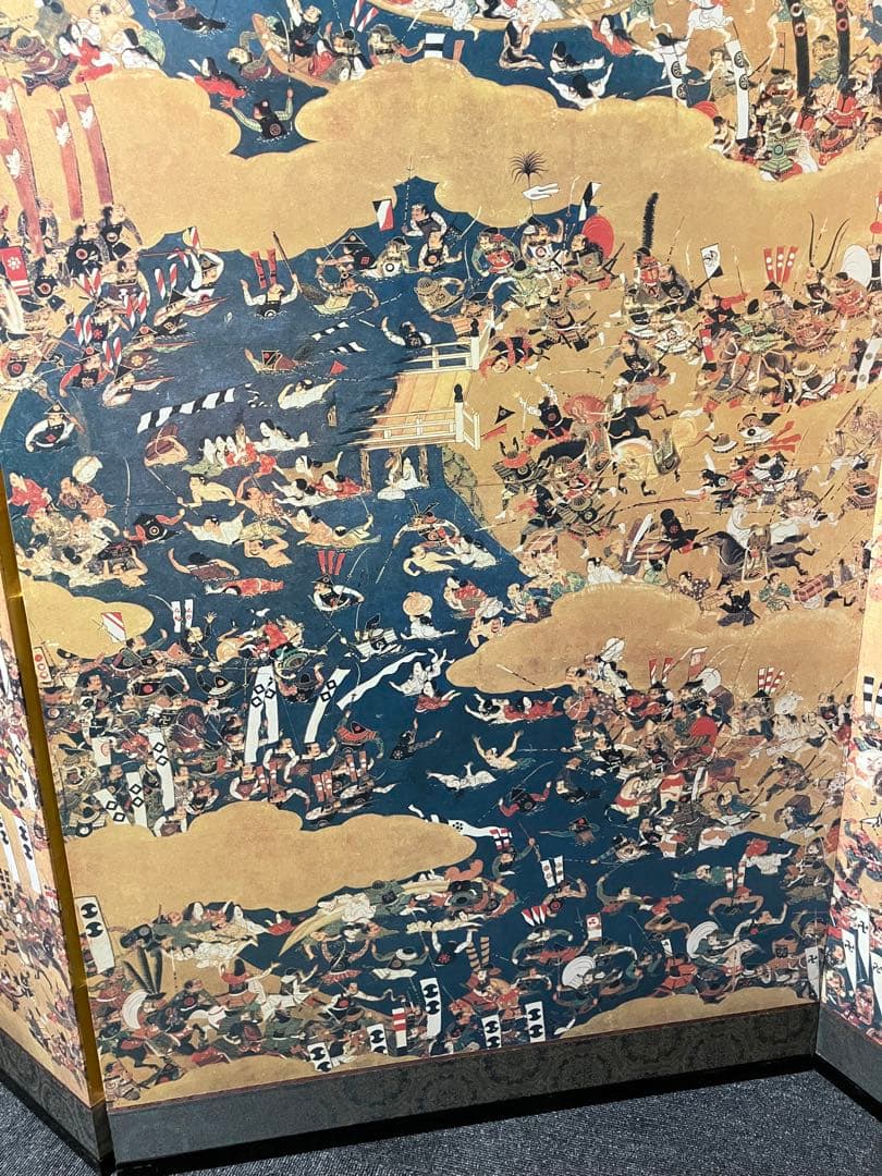 大阪夏の陣図 左隻 屏風 複製 特大 高級 衝立 六曲 侍 武士 和風 日本画