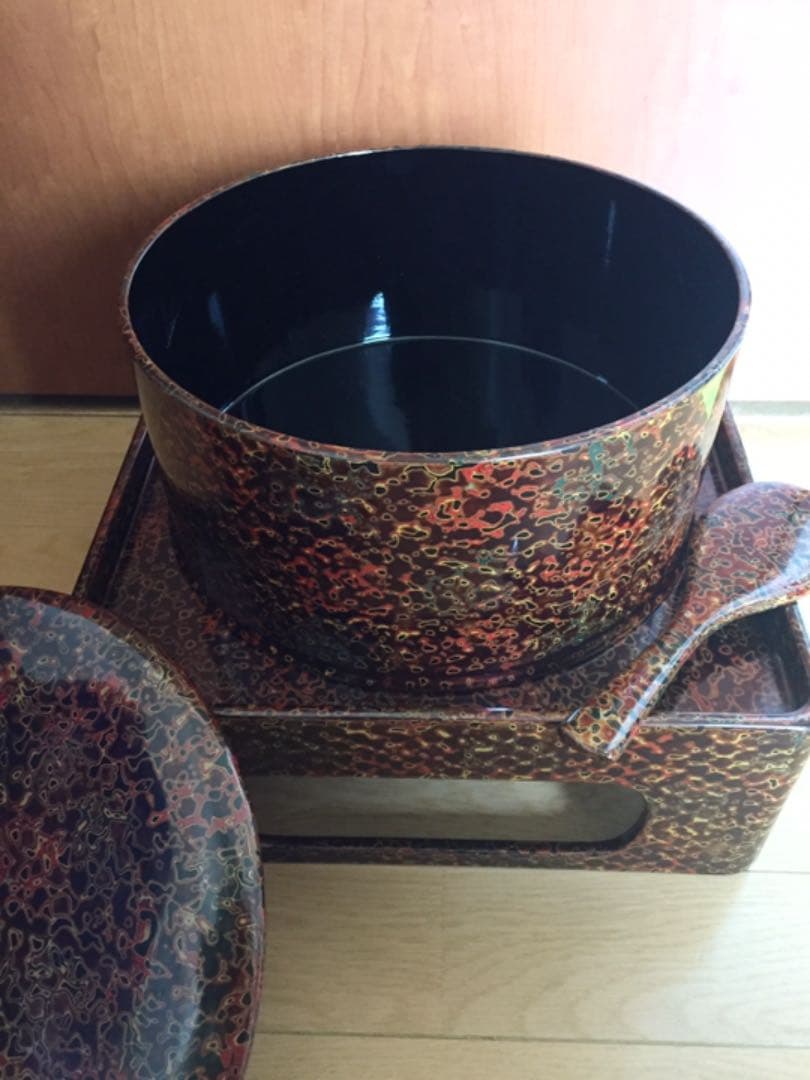 津軽塗 本漆塗 おひつ お櫃台 お膳台 伝統工芸品 定価13万円