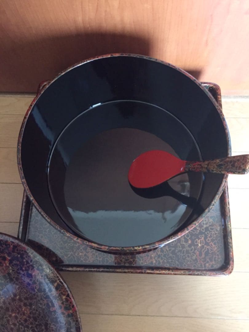 津軽塗 本漆塗 おひつ お櫃台 お膳台 伝統工芸品 定価13万円