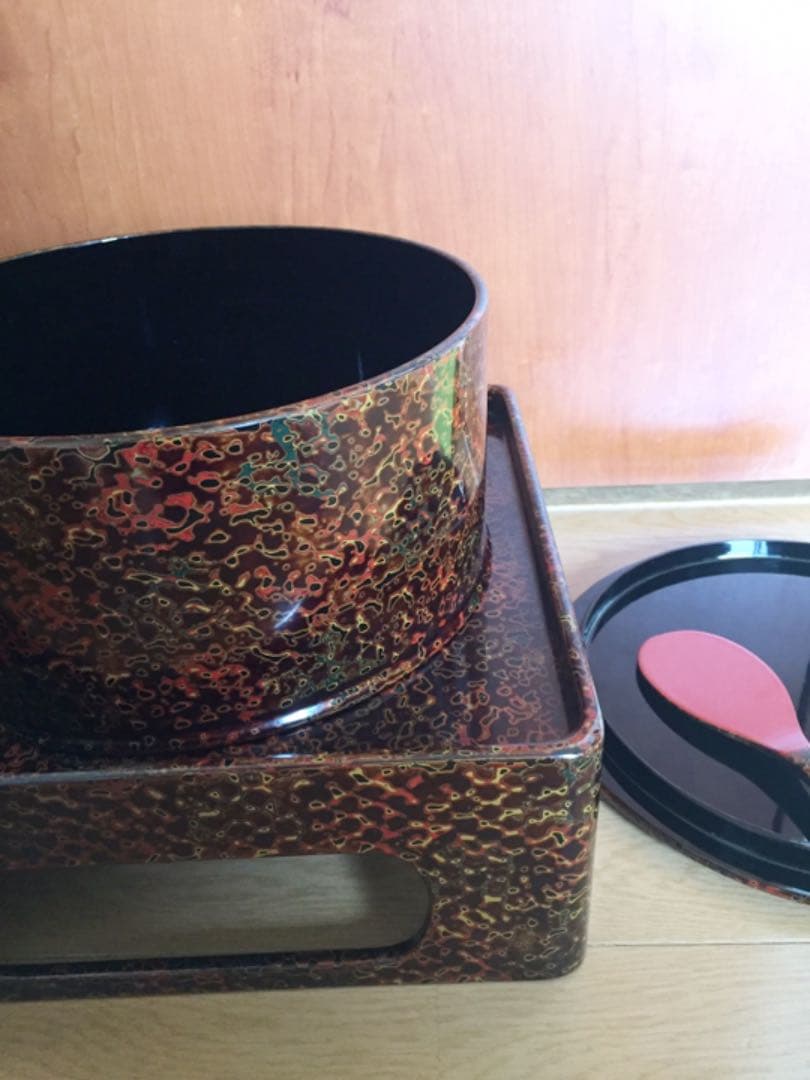 津軽塗 本漆塗 おひつ お櫃台 お膳台 伝統工芸品 定価13万円