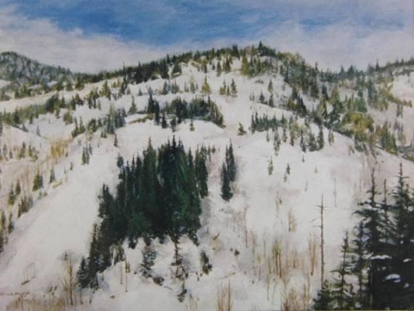 南大路 一、雪霽.高級希少画集画、版上サイン入 新品額付