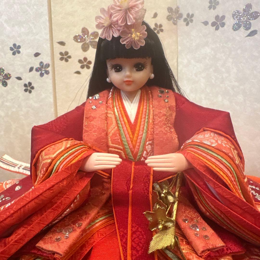 【定価20万円】リカちゃん雛人形 木製道具付 高級雛飾りスワロフスキー ひな祭り