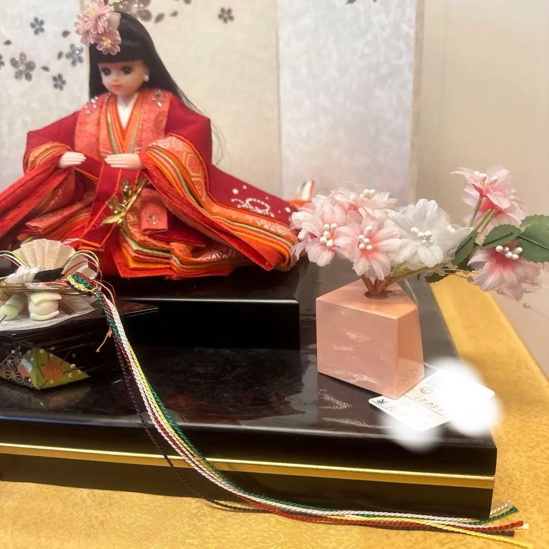 【定価20万円】リカちゃん雛人形 木製道具付 高級雛飾りスワロフスキー ひな祭り