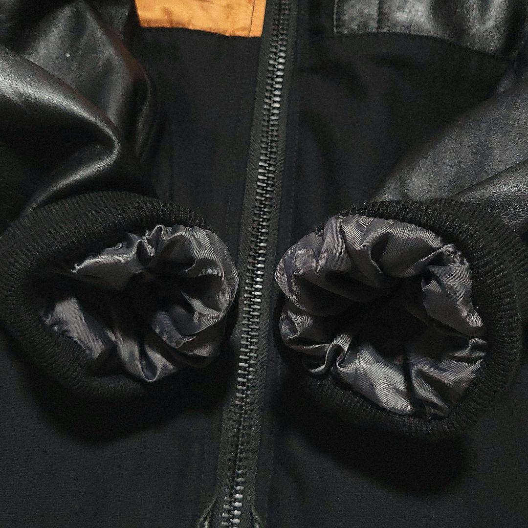 【極美品】AVIREX　アーミーメカニックジャケット レザージャケット 羊革 黒