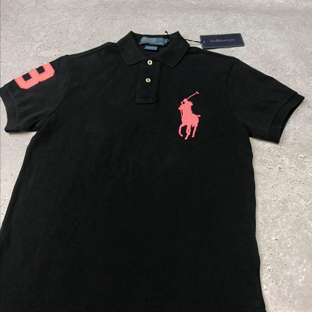 POLO RALPH LAUREN ポロシャツ　刺繍　ブラック　ビッグポニー