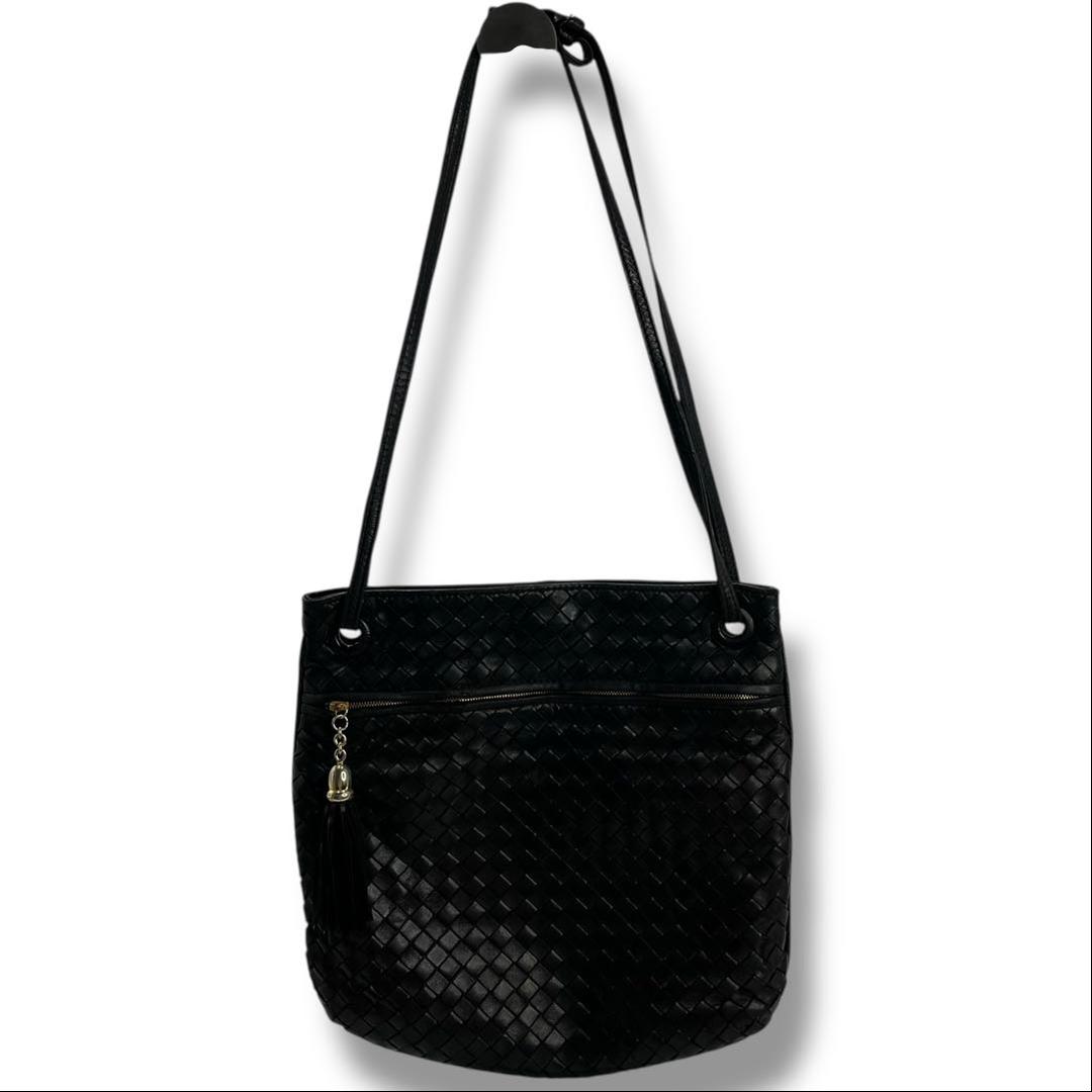 良品 ボッテガヴェネタ イントレチャート ショルダーバッグ レザー ビンテージ