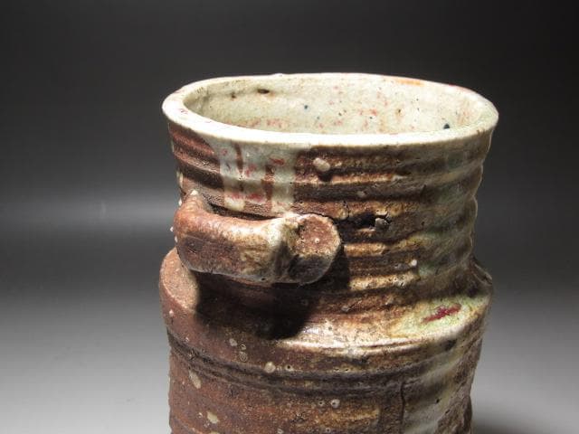 ★ 本阿弥光甫（空中）　伊賀写花入　裏千家十代認徳斎の花押★x299