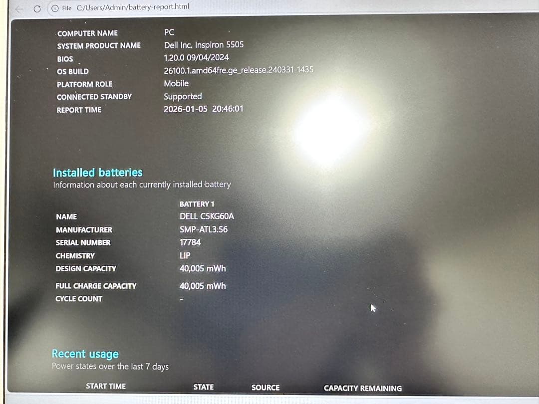 Dell 15.6インチ Ryzen 5 オフィス　 バッテリー　100％